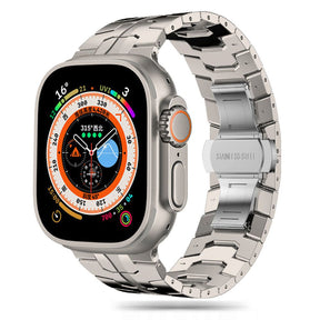 Curea smartwatch Techsuit Watchband (W063) compatibil cu Apple Watch 1/2/3/4/5/6/7/8/9/10/11/SE/SE 2/SE 3/Ultra/2/3 (42/44/45/46/49mm), Titanium