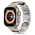 Curea smartwatch Techsuit Watchband (W063) compatibil cu Apple Watch 1/2/3/4/5/6/7/8/9/10/11/SE/SE 2/SE 3/Ultra/2/3 (42/44/45/46/49mm), Titanium Orange