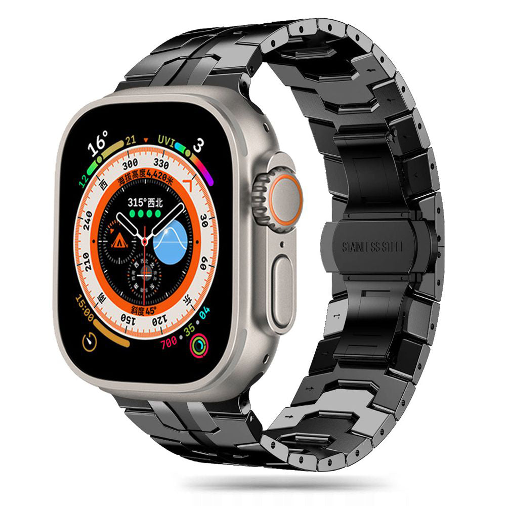 Curea smartwatch Techsuit Watchband (W063) compatibil cu Apple Watch 1/2/3/4/5/6/7/8/9/10/11/SE/SE 2/SE 3/Ultra/2/3 (42/44/45/46/49mm), Negru