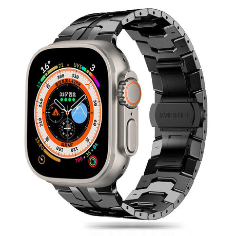 Curea smartwatch Techsuit Watchband (W063) compatibil cu Apple Watch 1/2/3/4/5/6/7/8/9/10/11/SE/SE 2/SE 3/Ultra/2/3 (42/44/45/46/49mm), Negru