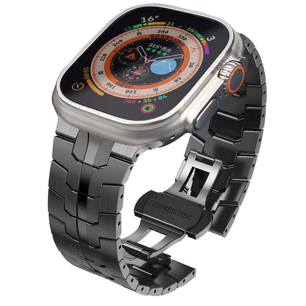 Curea smartwatch Techsuit Watchband (W063) compatibil cu Apple Watch 1/2/3/4/5/6/7/8/9/10/11/SE/SE 2/SE 3/Ultra/2/3 (42/44/45/46/49mm), Titanium