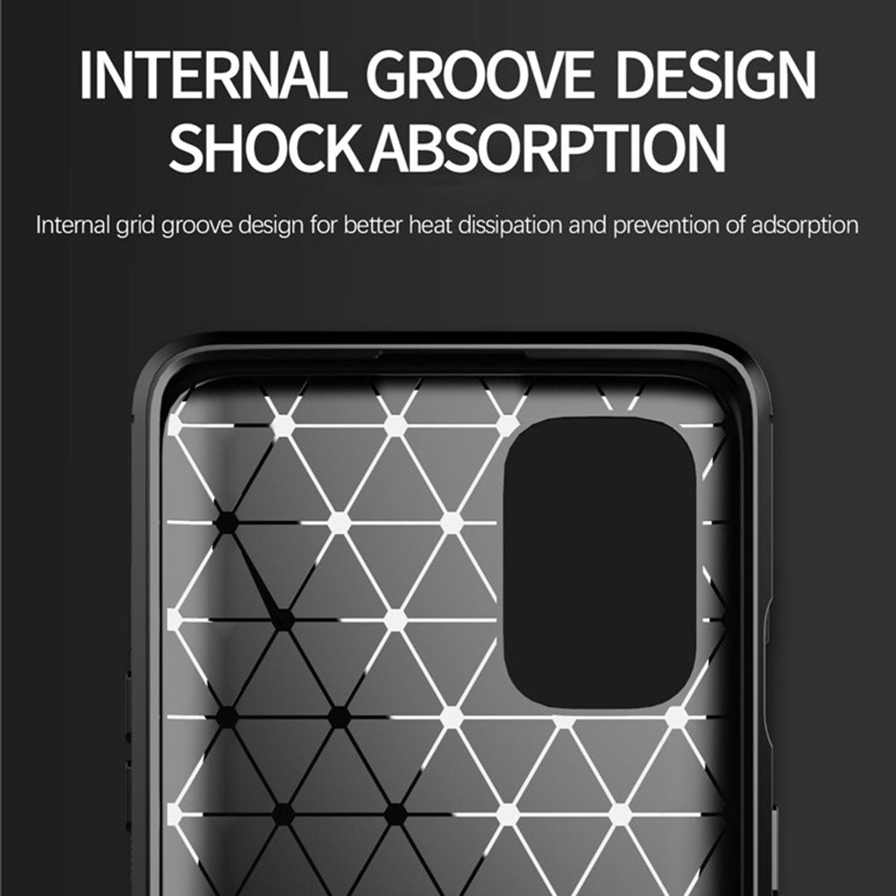 Husa de protectie Techsuit Carbon Silicone compatibil cu OnePlus 9, Negru