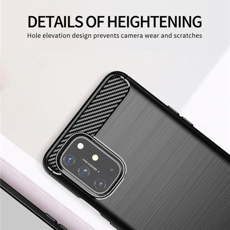 Husa de protectie Techsuit Carbon Silicone compatibil cu OnePlus 9, Negru