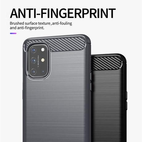 Husa de protectie Techsuit Carbon Silicone compatibil cu OnePlus 9, Negru