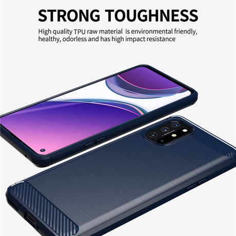 Husa de protectie Techsuit Carbon Silicone compatibil cu OnePlus 9, Negru