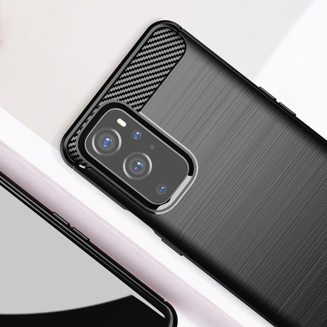 Husa de protectie Techsuit Carbon Silicone compatibil cu OnePlus 9 Pro, Negru