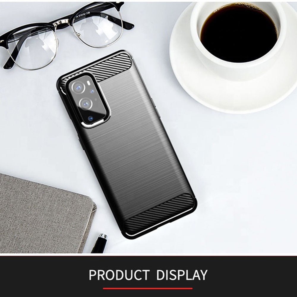 Husa de protectie Techsuit Carbon Silicone compatibil cu OnePlus 9 Pro, Negru