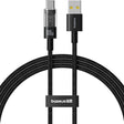 Cablu Baseus Gem (P10373002111-01), USB to Type-C, Super Fast Charging 100W, 2m, Cluster Black