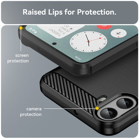 Husa de protectie Techsuit Carbon Silicone compatibil cu Nothing CMF Phone 1, Negru