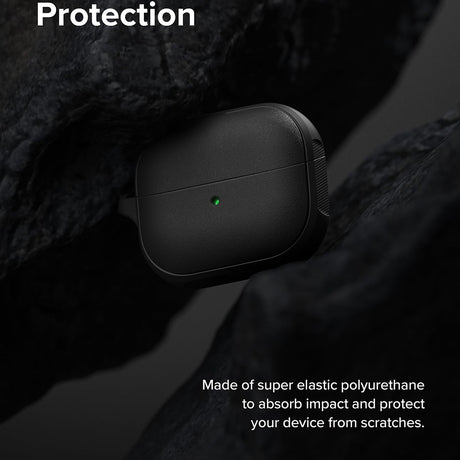 Casti Ringke Protection Case Onyx Magnetic, for Samsung Galaxy Buds 3 / 3 Pro / 3 FE, Non-Slip Texture, Carabiner Hole, Negru