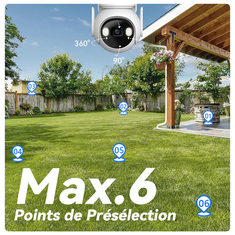 Imou Outdoor Camera Cell PT (IPC-K9EP-3T0WE), 3MP, Two-way Talk, Type-C, 15000mAh, Alb