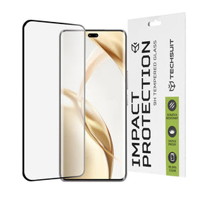 Folie de protectie Techsuit 111D Full Cover / Full Glue Glass / 3D Curved Screen compatibil cu Honor 200 Pro, Negru