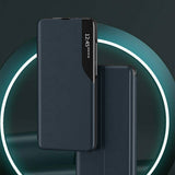 Husa de protectie Techsuit eFold Series compatibil cu Samsung Galaxy A12 / A12 Nacho, Albastru Inchis