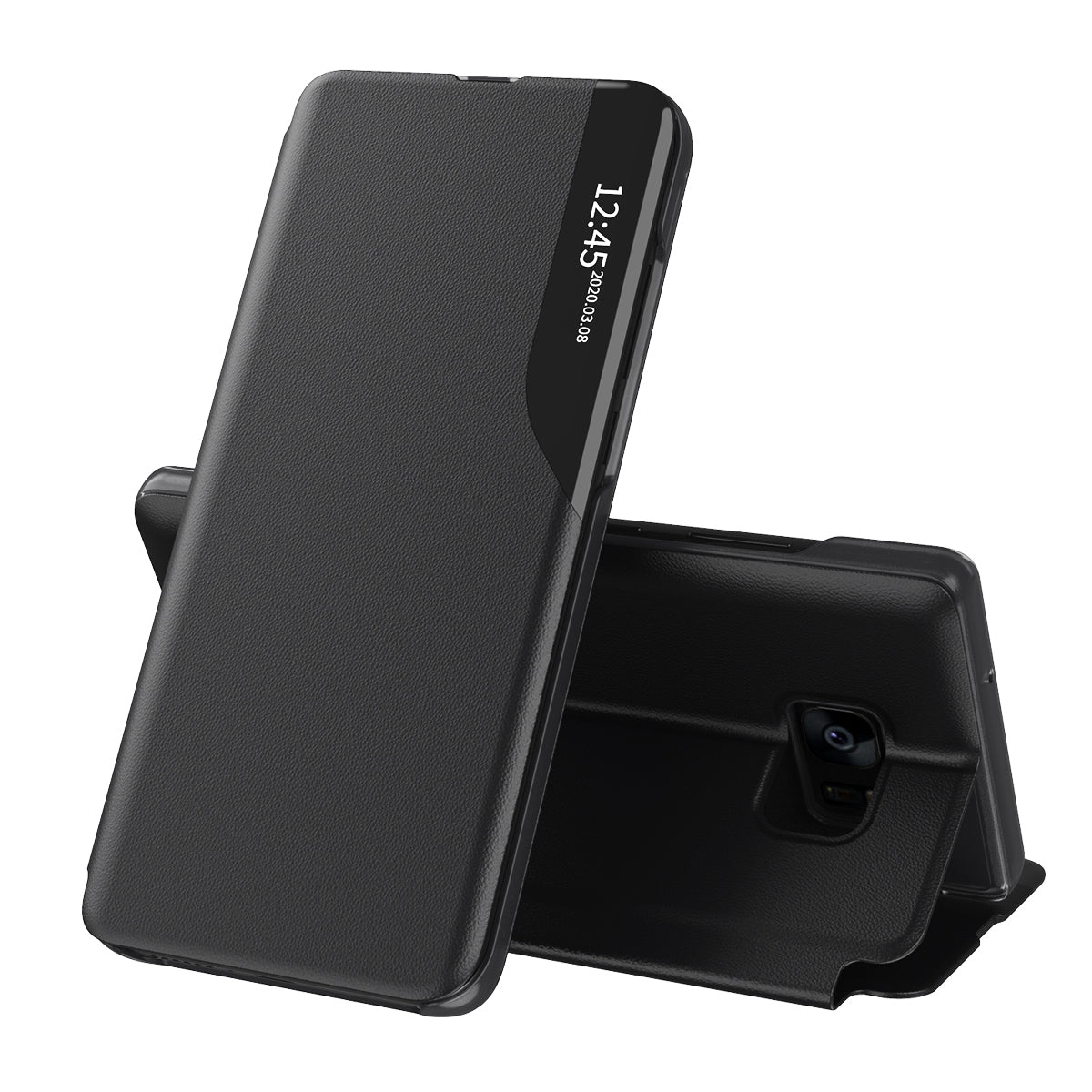 Husa de protectie Techsuit eFold Series compatibil cu Samsung Galaxy S7 Edge, Negru