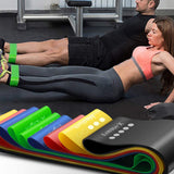 Gadget Techsuit (set de 5) Exercice Elastic Resistance Bands (TS-01), for Home Training, Yoga, Fitness, Pilates, Multicolor
