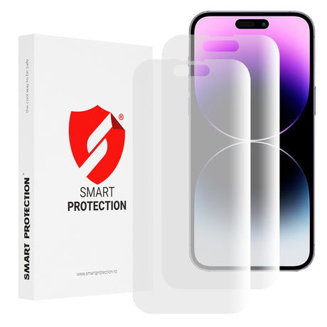 Folie de protectie Smart Protection Premium Classic (set de 2) compatibil cu iPhone 14 Pro Max, Transparent