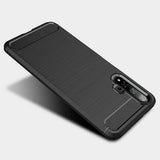Husa de protectie Techsuit Carbon Silicone compatibil cu Huawei nova 5T / Honor 20, Negru