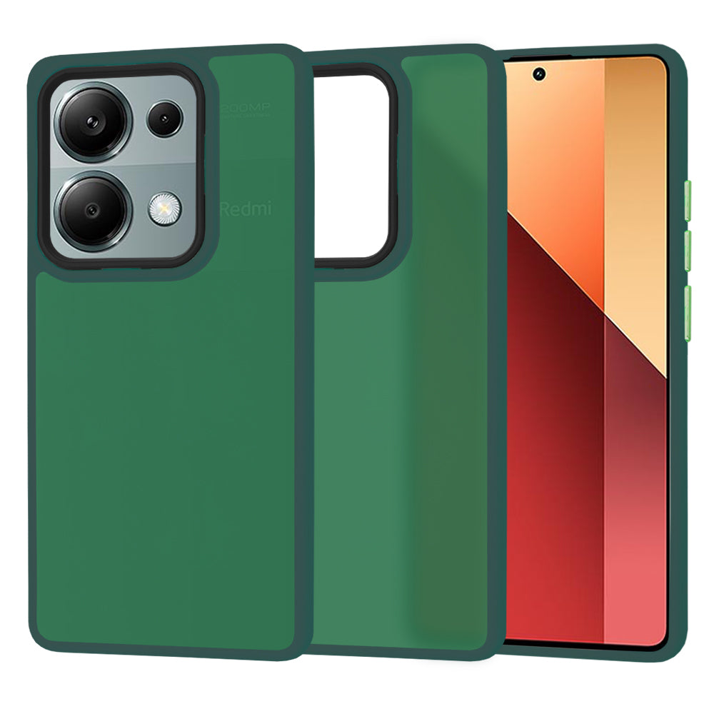 Husa de protectie Techsuit HaloFrost Series compatibil cu Xiaomi Redmi Note 13 Pro 4G / Poco M6 Pro 4G, Bleumarin Green