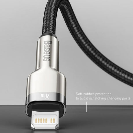 Cablu Baseus Cafule Series Metal (CALJK-B01), USB to Lightning 2.4A, 2m, Negru