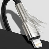 Cablu Baseus Cafule Series Metal (CALJK-B01), USB to Lightning 2.4A, 2m, Negru
