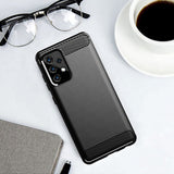 Husa de protectie Techsuit Carbon Silicone compatibil cu Samsung Galaxy A32 5G, Negru