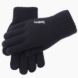 iWarm Touchscreen Gloves (ST0005), Double Layer and Velvet/Acrylic, Size 21cm, Negru