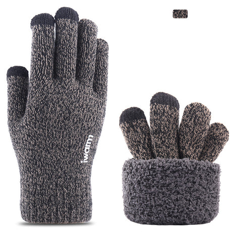 iWarm Touchscreen Gloves (ST0005), Double Layer and Velvet/Acrylic, Size 21cm, Gri