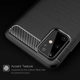 Techsuit Carbon Silicone fekete tok Samsung Galaxy S21 Ultra 5G telefonhoz