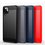 Husa de protectie Techsuit Carbon Silicone compatibil cu Samsung Galaxy A12 / A12 Nacho, Negru