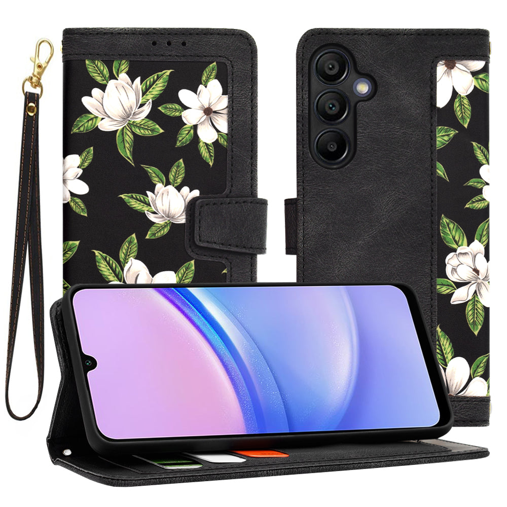 Husa de protectie Techsuit FlipCraft compatibil cu Samsung Galaxy A15 4G / A15 5G, Flowers of the Dawn