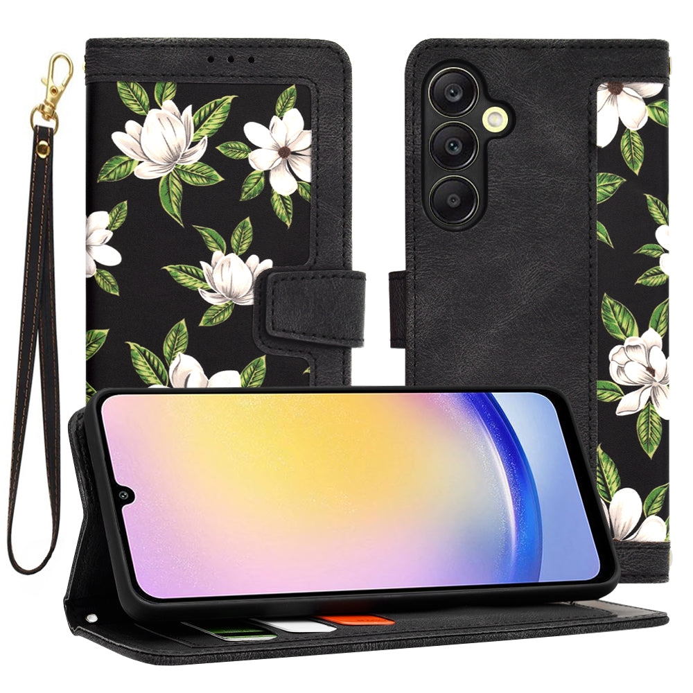 Husa de protectie Techsuit FlipCraft compatibil cu Samsung Galaxy A25 5G, Flowers of the Dawn