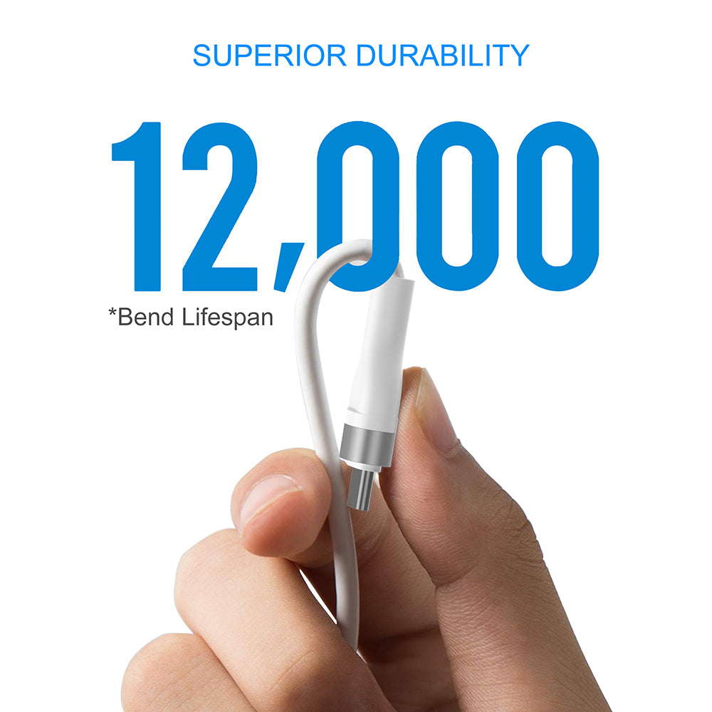 Cablu Lito (LD02C), USB to Type-C, Fast Charging, 2.4A, Tangle-free, Soft Silicone, 1.2m, Alb