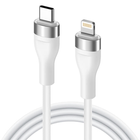 Cablu Lito LD02CL alb, USB-C la Lightning