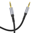 Adaptor Lito Audio Cable Adapter (LA01D), Jack to Jack 3.5mm, Hi-Fi, 24k Gold-plated Contacts, Nylon-braided, 1m, Negru