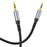 Adaptor Lito Audio Cable Adapter (LA01D), Jack to Jack 3.5mm, Hi-Fi, 24k Gold-plated Contacts, Nylon-braided, 1m, Negru