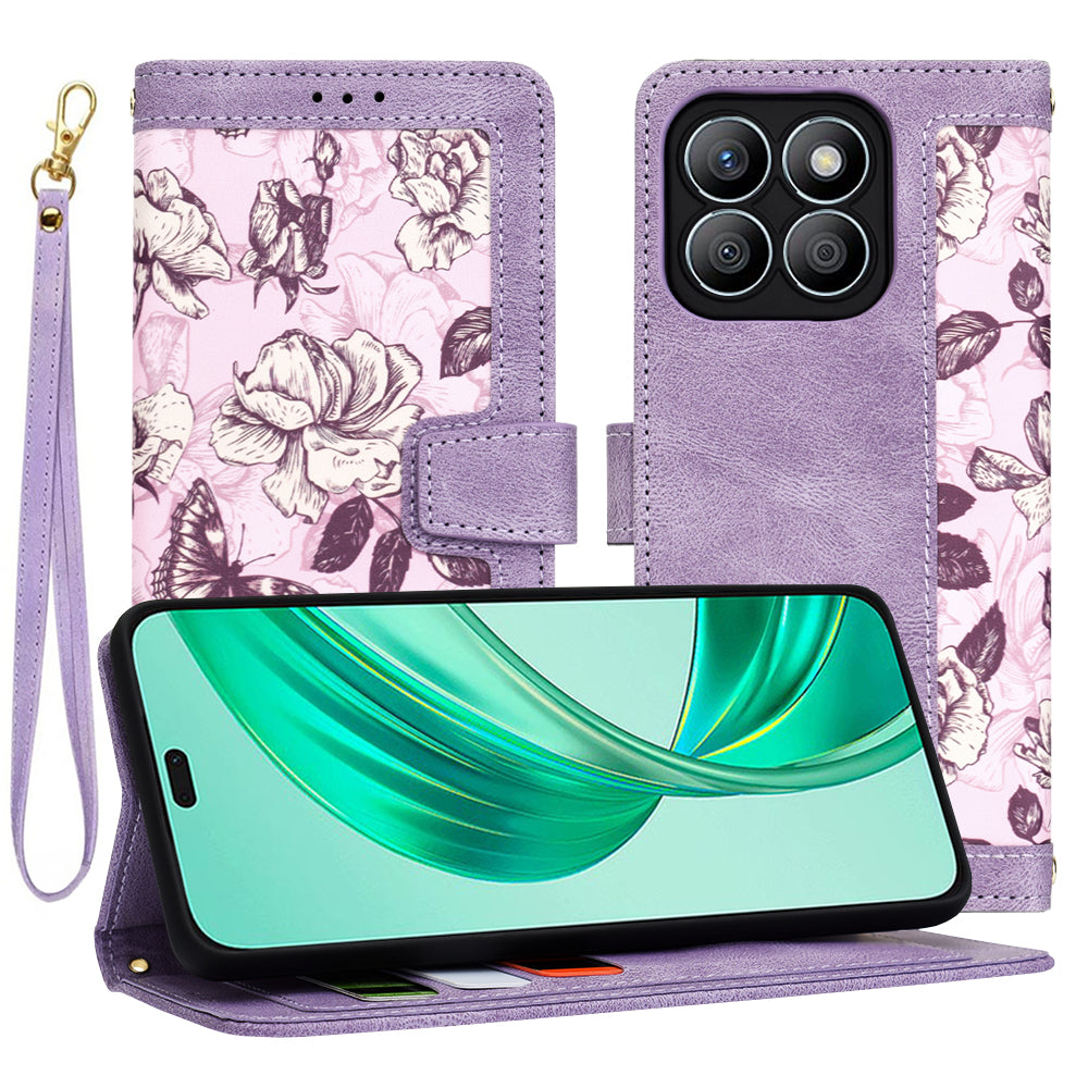 Husa de protectie Techsuit FlipCraft compatibil cu Honor X8b, Mysterious Purple