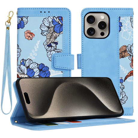 Husa de protectie Techsuit FlipCraft compatibil cu iPhone 15 Pro Max, Vibrant Blue