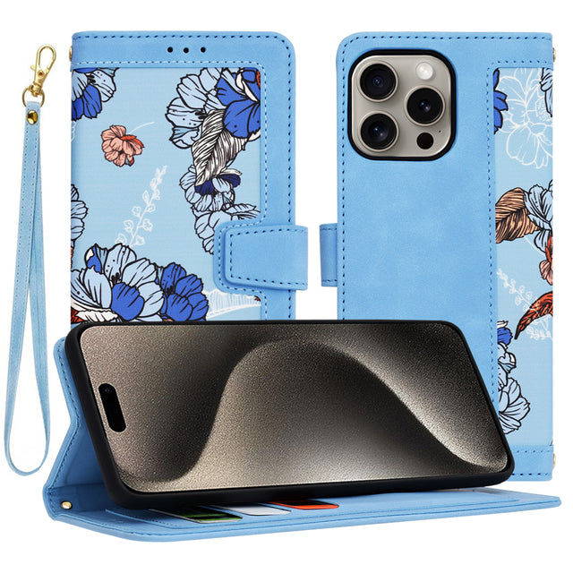 Husa de protectie Techsuit FlipCraft compatibil cu iPhone 15 Pro Max, Vibrant Blue