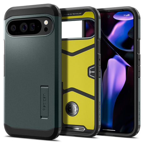 Husa de protectie Spigen Tough Armor (ACS07728) compatibil cu Google Pixel 9 Pro XL, Abyss Green