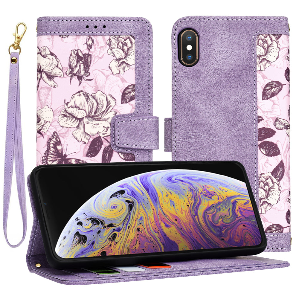 Husa de protectie Techsuit FlipCraft compatibil cu iPhone XS Max, Mov