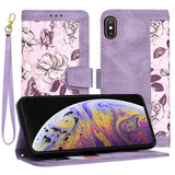 Husa de protectie Techsuit FlipCraft compatibil cu iPhone XS Max, Mov