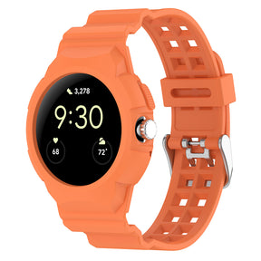 Curea smartwatch Techsuit Watchband (W065) compatibil cu Google Pixel Watch / Watch 2 / Watch 3 / Watch 4 41mm, Portocaliu