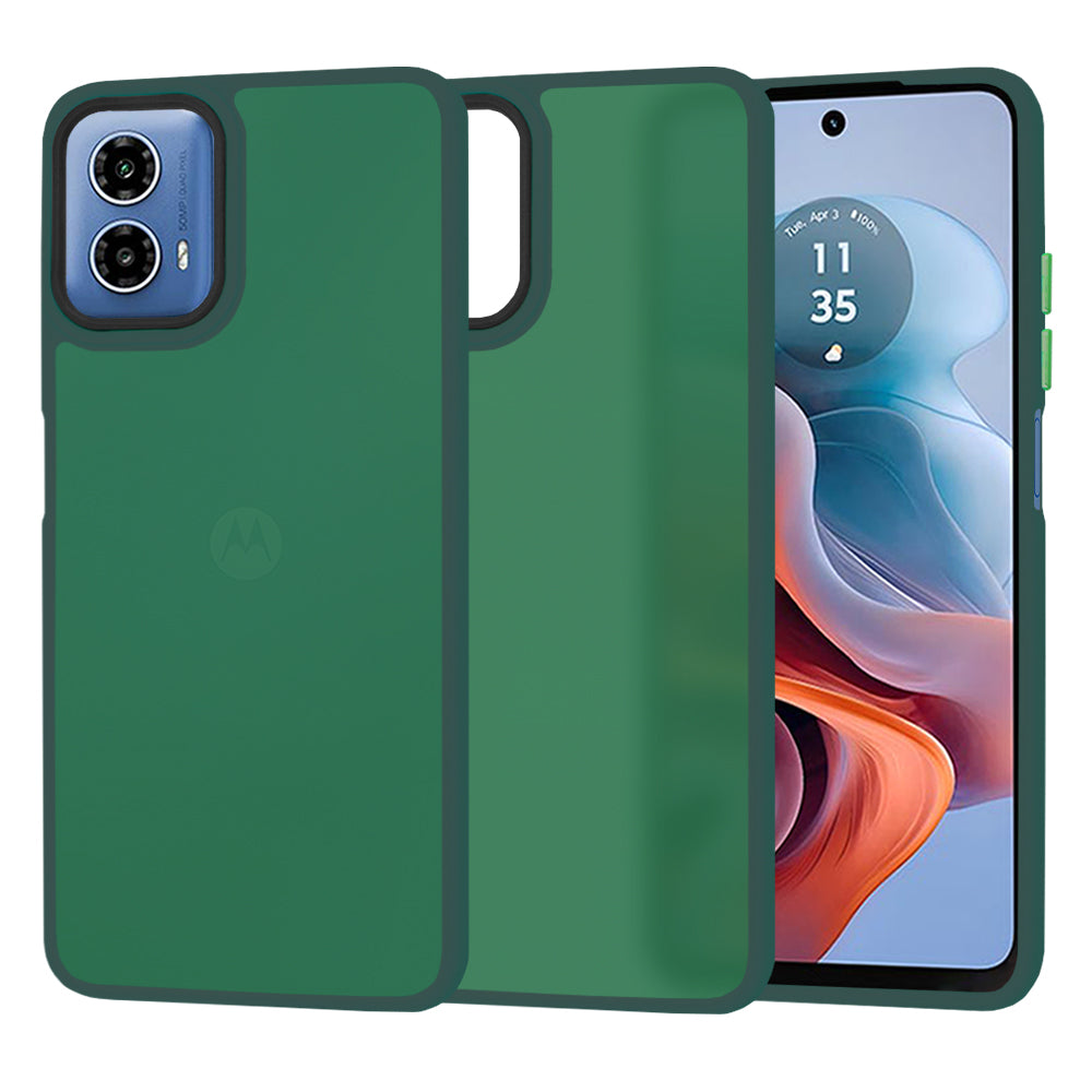 Husa de protectie Techsuit HaloFrost Series compatibil cu Motorola Moto G34 / Moto G45, Bleumarin Green