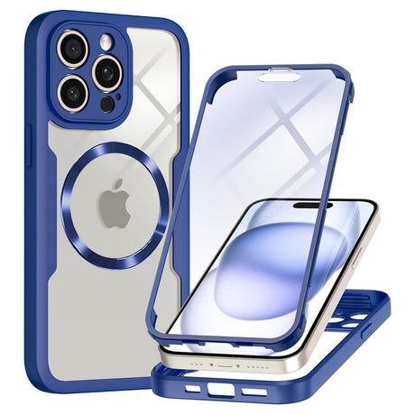Folie de protectie Techsuit ColorVerse 360 MagSafe Series + compatibil cu iPhone 14 Pro, Albastru