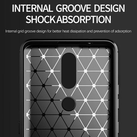 Husa de protectie TechSuit Carbon Silicone compatibil cu Nokia 2.4, Negru