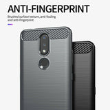 Husa de protectie TechSuit Carbon Silicone compatibil cu Nokia 2.4, Negru
