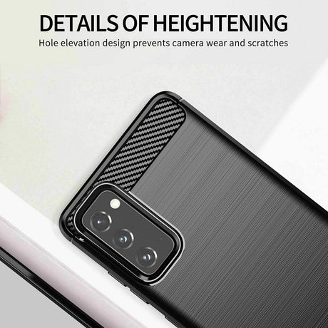 Husa de protectie TechSuit Carbon Silicone compatibil cu Samsung Galaxy S20 FE 4G / S20 FE 5G, Negru