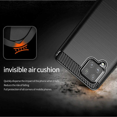 Husa de protectie TechSuit Carbon Silicone compatibil cu Samsung Galaxy A42 5G, Negru