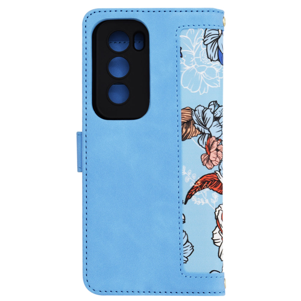 Husa de protectie Techsuit FlipCraft compatibil cu Oppo Reno12, Vibrant Blue