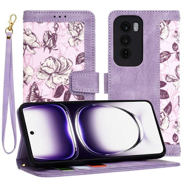 Husa de protectie Techsuit FlipCraft compatibil cu Oppo Reno12, Mysterious Purple